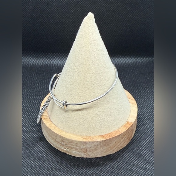 🪶ALEX AND ANI🪶Feather Charm Bangle in RafaelianSilver/EUC - Picture 3 of 8